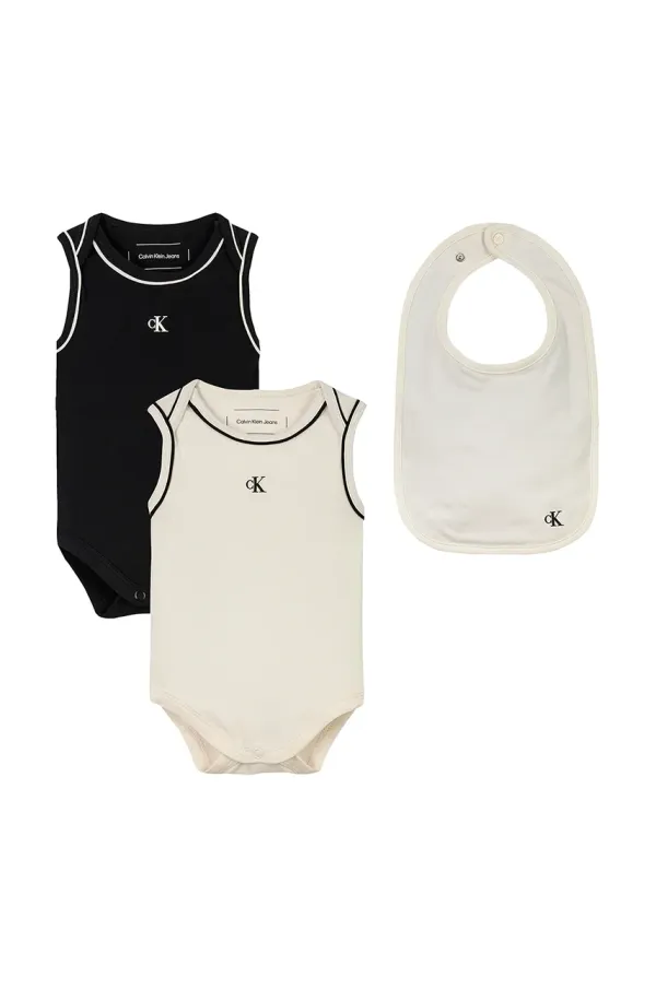 Calvin Klein Jeans Bodi za bebe Calvin Klein Jeans 2-pack IN0IN00183