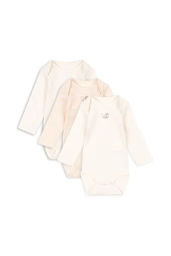 Fanga Fontana Bodi za bebe Fanga Fontana FIO STRIPE 3 PACK LS BODY OCS 3-pack