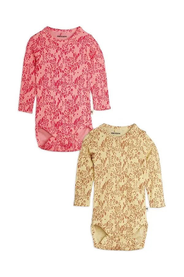 Mini Rodini Bodi za bebe Mini Rodini Mini leopard 2-pack