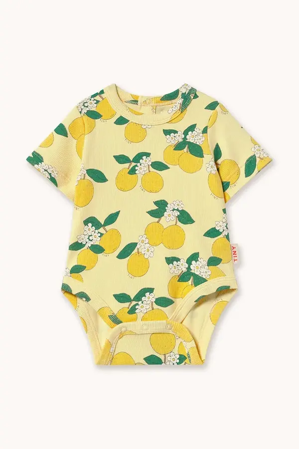 Tinycottons Bodi za bebe Tinycottons ORANGES RIB BODY