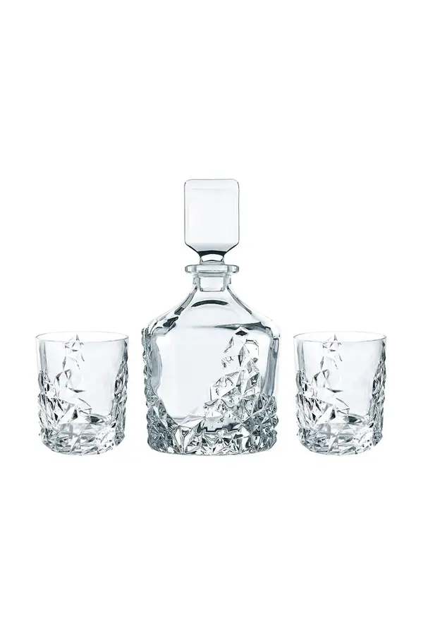 Nachtmann Bokal za viski s čašama Nachtmann Sculpture Whisky 750 ml / 365 ml 3-pack