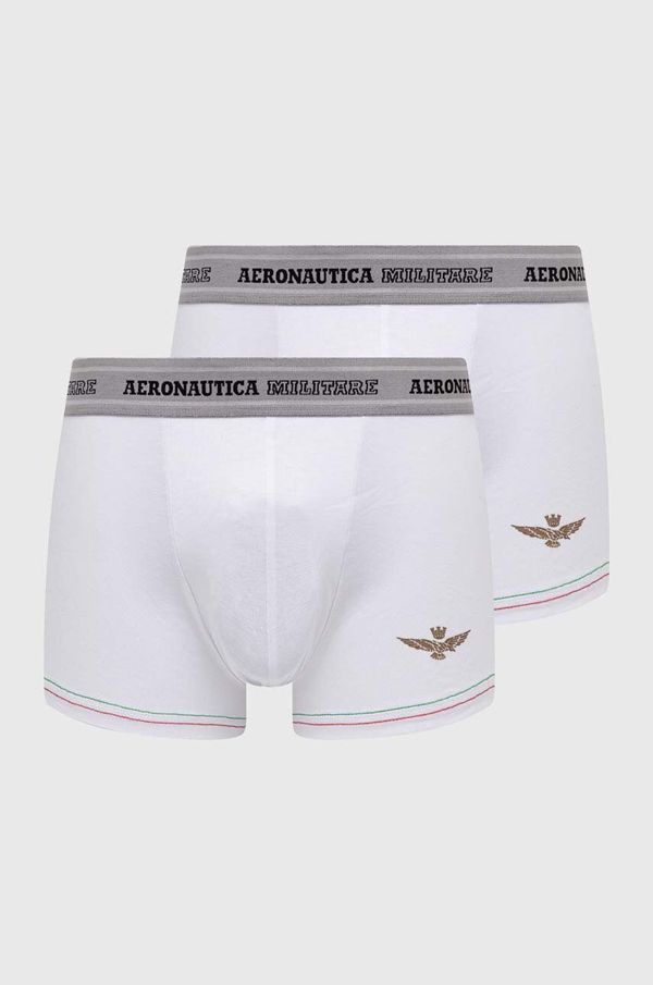 Aeronautica Militare Bokserice Aeronautica Militare 2-pack za muškarce, boja: bijela, AM1UBX003