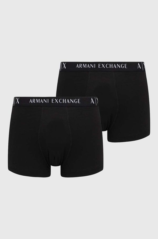 Armani Exchange Bokserice Armani Exchange 2-pack za muškarce, boja: crna