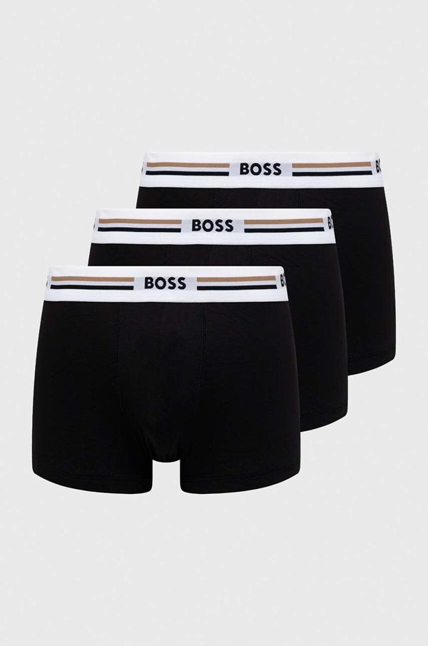 Boss Bokserice BOSS 3-pack za muškarce, boja: crna