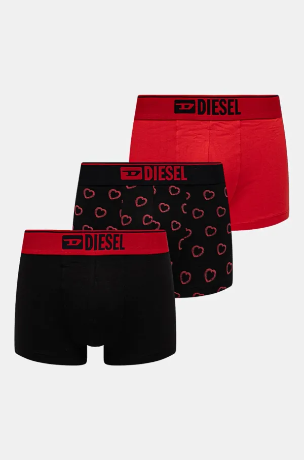Diesel Bokserice Diesel DAMIEN-GFT-3PACK BOXER-SHORTS 3-pack za muškarce, boja: crvena, A17805.0KNCD