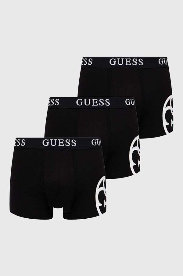 Guess Bokserice Guess 3-pack za muškarce, boja: crna
