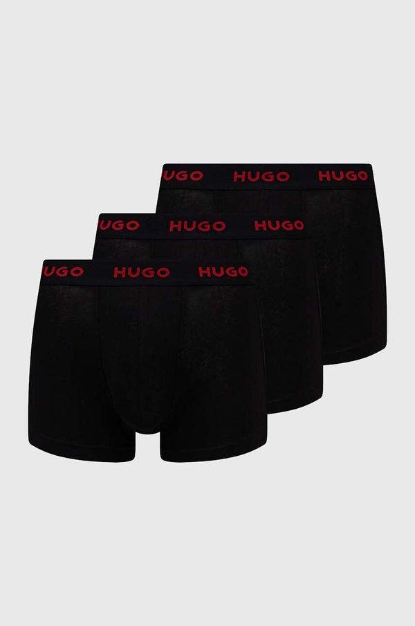Hugo Bokserice HUGO 3-pack za muškarce, boja: crna, 50517878