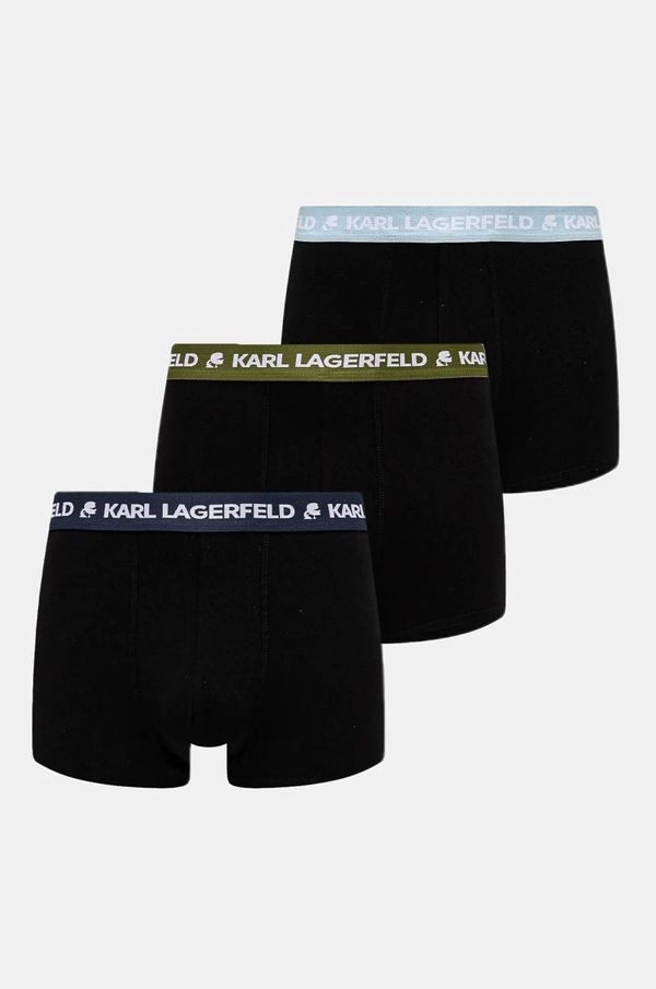 Karl Lagerfeld Bokserice Karl Lagerfeld 3-pack za muškarce, boja: crna, A1M47021