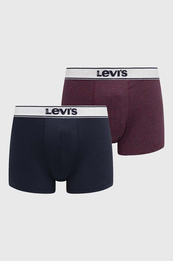 Levi's Bokserice Levi's 2-pack za muškarce, boja: ljubičasta