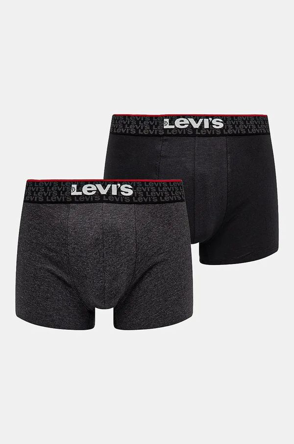 Levi's Bokserice Levi's 2-pack za muškarce, boja: siva, 37149-1013