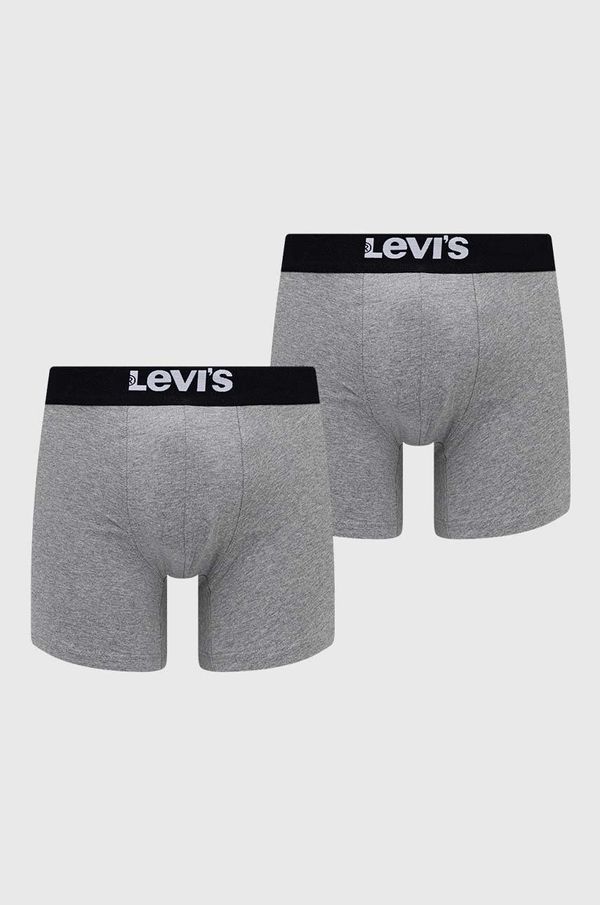 Levi's Bokserice Levi's 2-pack za muškarce, boja: siva, 37149.0809-007