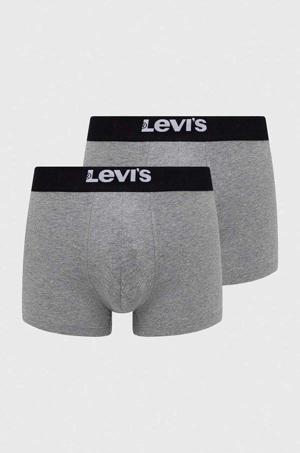 Levi's Bokserice Levi's 2-pack za muškarce, boja: siva, 37149.0828-003