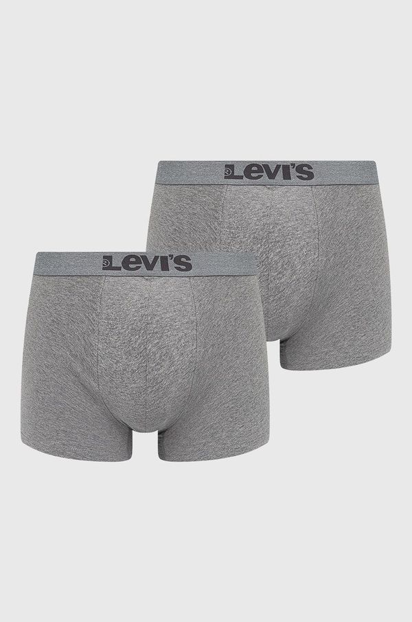 Levi's Bokserice Levi's (2-pack) za muškarce, boja: siva