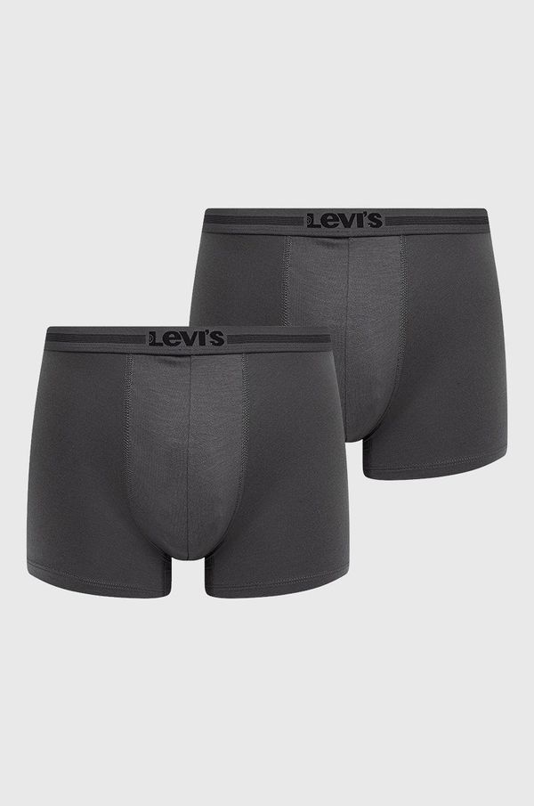 Levi's Bokserice Levi's (2-pack) za muškarce, boja: siva