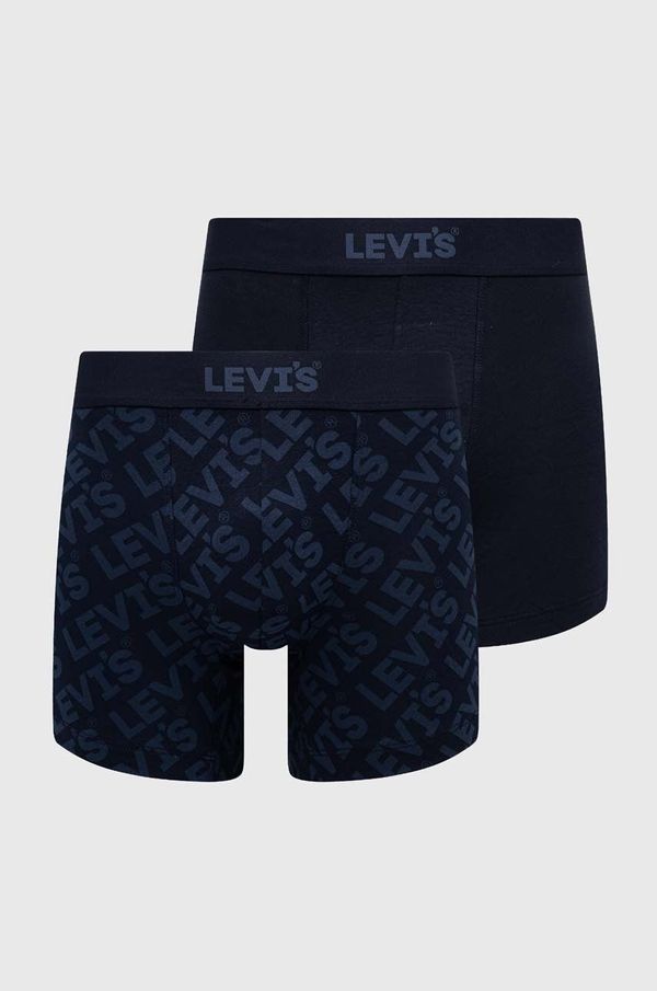 Levi's Bokserice Levi's 2-pack za muškarce, boja: tamno plava