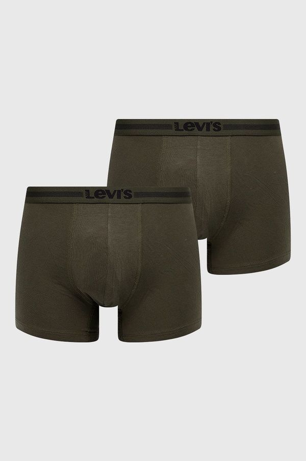 Levi's Bokserice Levi's (2-pack) za muškarce, boja: zelena, 37149.0735-khaki