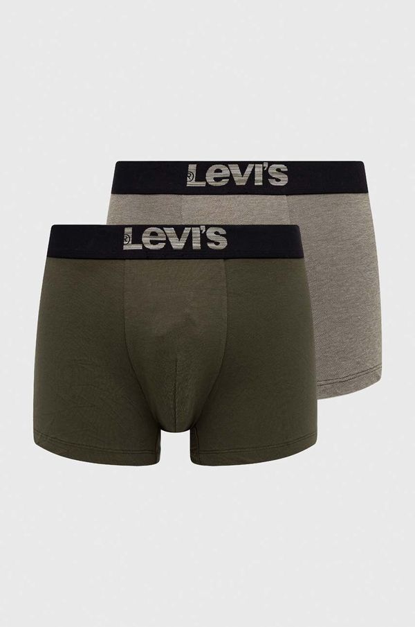 Levi's Bokserice Levi's 2-pack za muškarce, boja: zelena