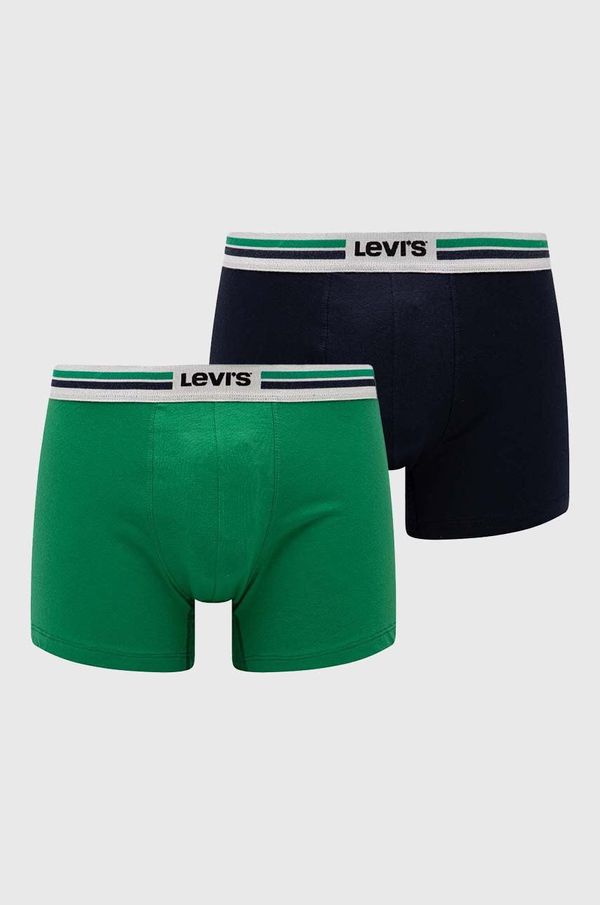 Levi's Bokserice Levi's 2-pack za muškarce, boja: zelena