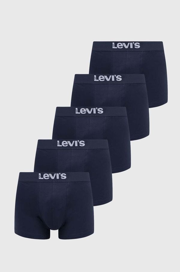 Levi's Bokserice Levi's 5-pack za muškarce, boja: tamno plava