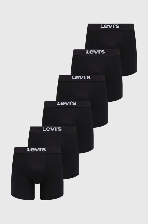 Levi's Bokserice Levi's 6-pack za muškarce, boja: crna