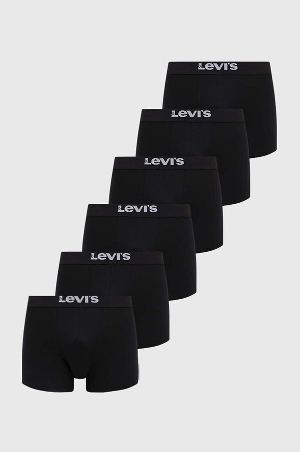 Levi's Bokserice Levi's 6-pack za muškarce, boja: crna