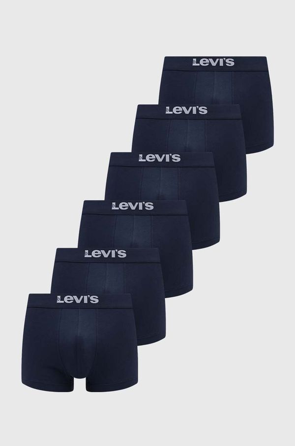 Levi's Bokserice Levi's 6-pack za muškarce, boja: tamno plava