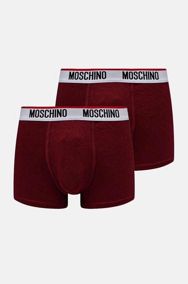 Moschino Underwear Bokserice Moschino Underwear 2-pack za muškarce, boja: bordo, 241V1A13944300