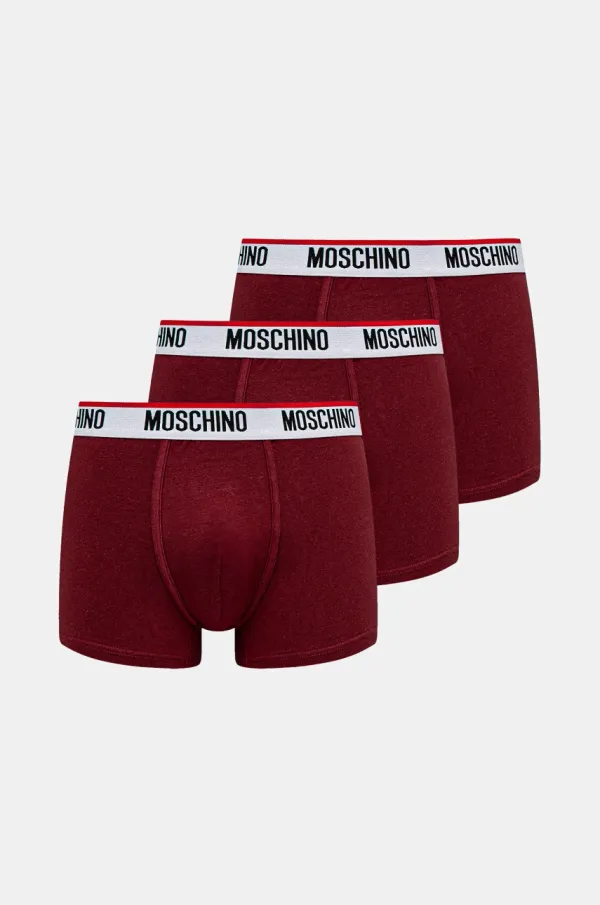 Moschino Underwear Bokserice Moschino Underwear 3-pack za muškarce, boja: bordo, 241V1A13954300