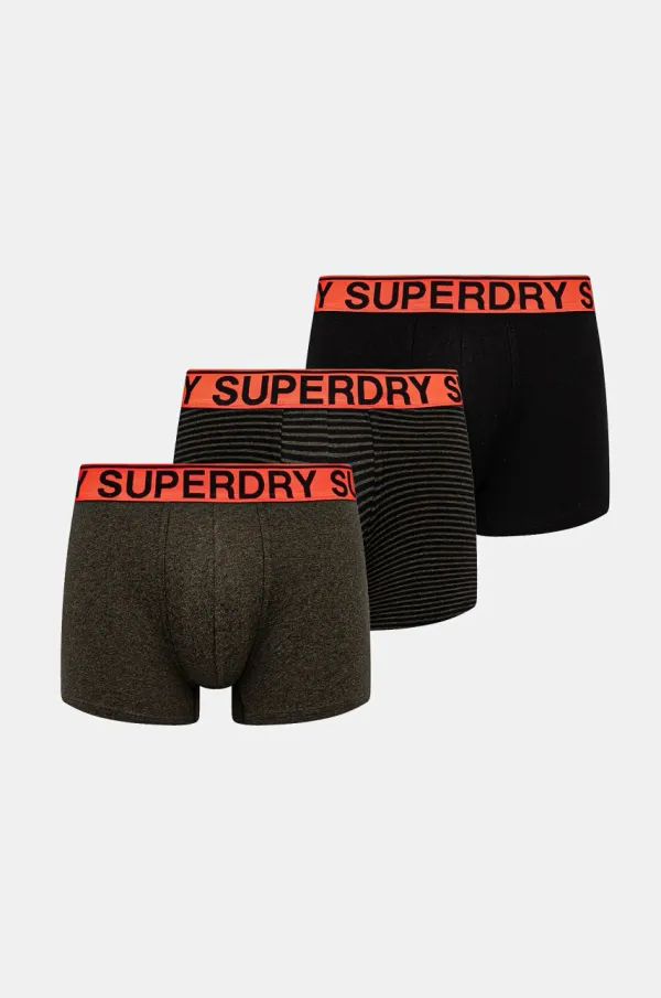 Superdry Bokserice Superdry 3-pack za muškarce, boja: crna, M3110452A-B9Y