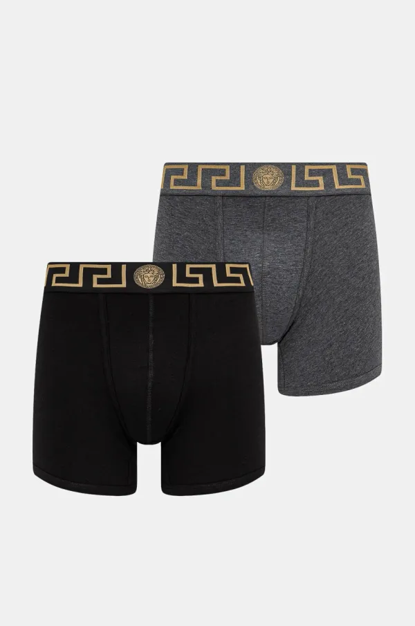 Versace Bokserice Versace 2-pack za muškarce, boja: crna, AU10192 1A10011