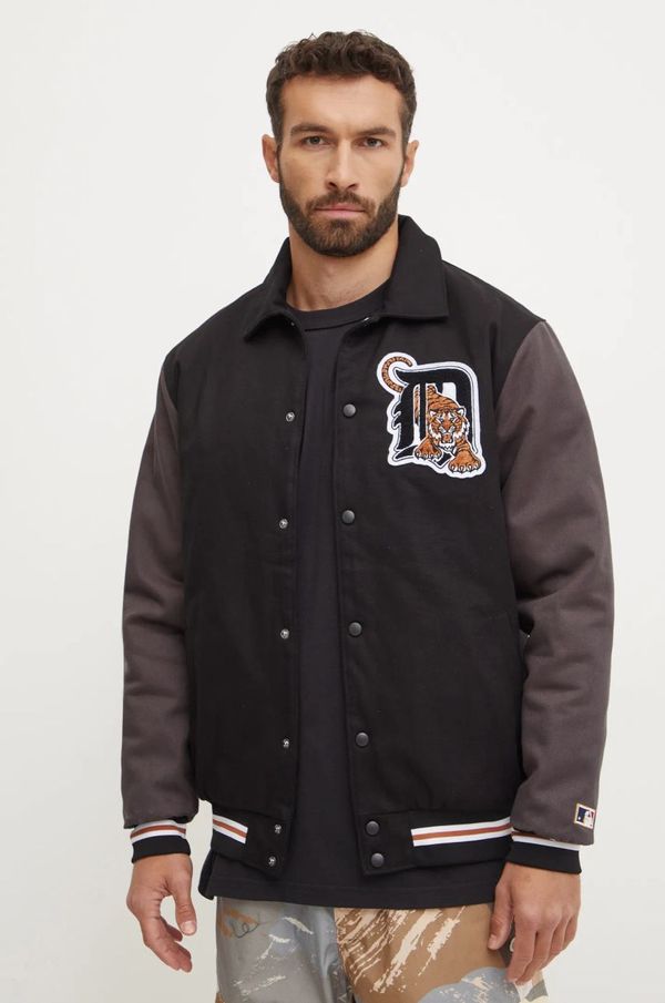 47 brand Bomber jakna 47 brand MLB Detroit Tigers za muškarce, boja: crna, za prijelazno razdoblje, BC009PMILXK636502JK