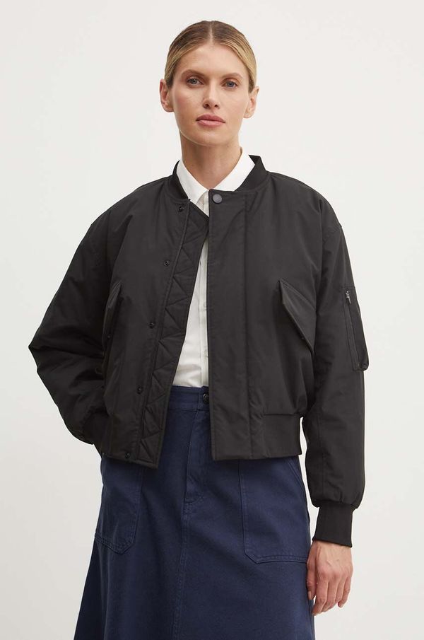 A.P.C. Bomber jakna A.P.C. blouson haley za žene, boja: crna, za prijelazno razdoblje, PSAIY.F02843