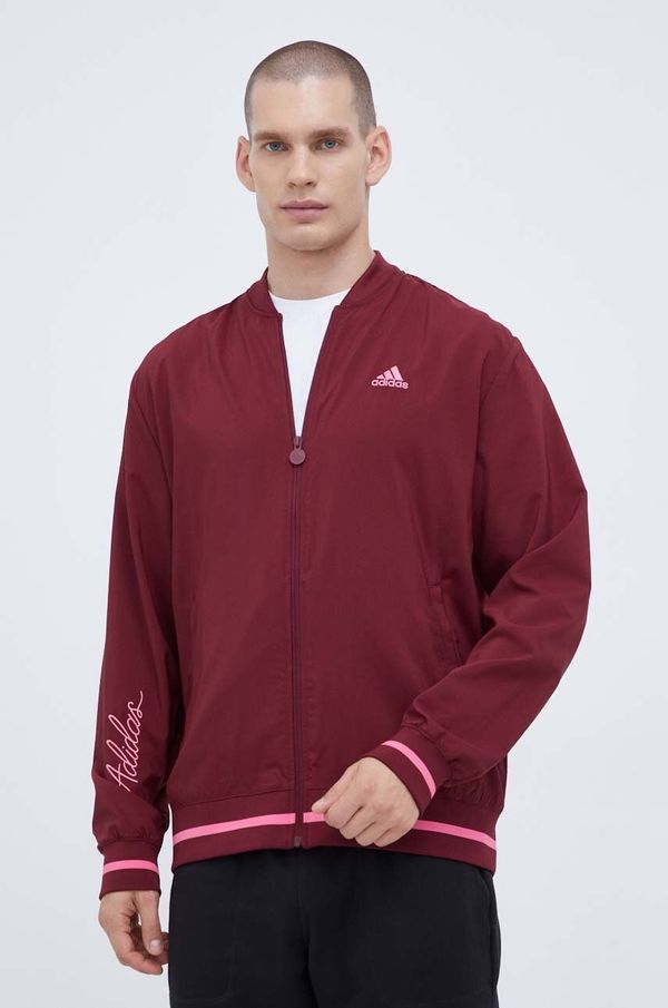 adidas Bomber jakna adidas za muškarce, boja: bordo, za prijelazno razdoblje