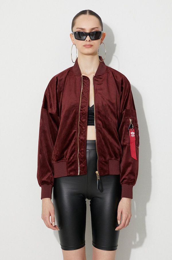 Alpha Industries Bomber jakna Alpha Industries MA-1 OS Velvet LW Wmn za žene, boja: bordo, za prijelazno razdoblje, 106002.184-maroon