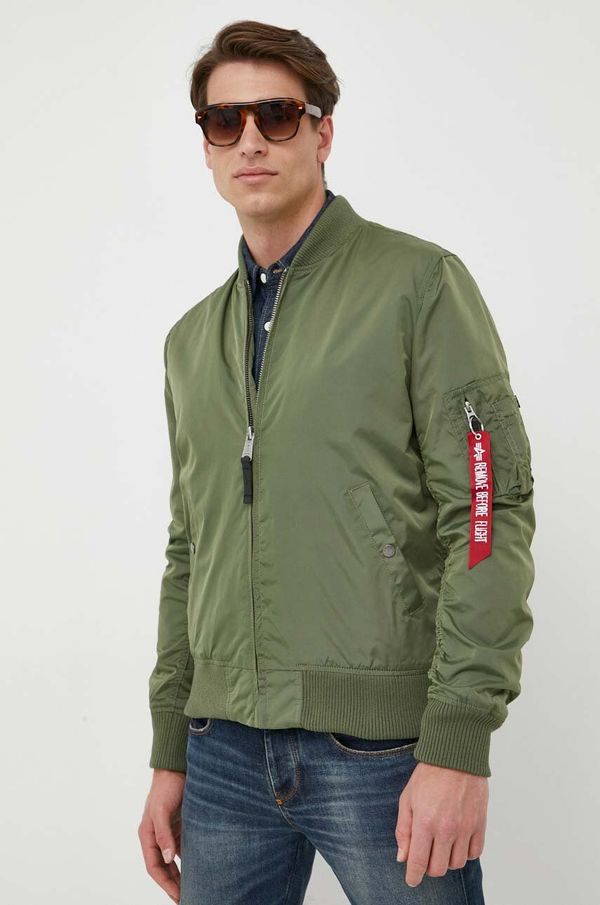Alpha Industries Bomber jakna Alpha Industries MA-1 TT za muškarce, boja: zelena, za prijelazno razdoblje, 191103.01-SageGreen