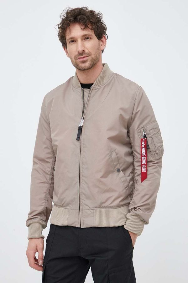 Alpha Industries Bomber jakna Alpha Industries za muškarce, boja: bež, za prijelazno razdoblje
