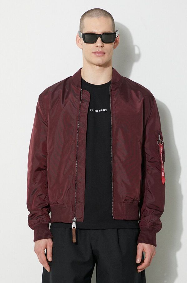 Alpha Industries Bomber jakna Alpha Industries za muškarce, boja: bordo, za prijelazno razdoblje
