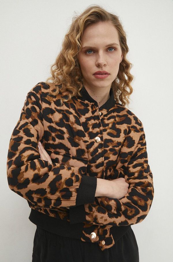 Answear Lab Bomber jakna Answear Lab za žene, boja: smeđa, za prijelazno razdoblje