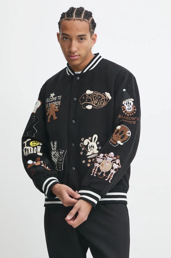 Barrow Bomber jakna Barrow za muškarce, boja: crna, za prijelazno razdoblje, F4BWUAJK031