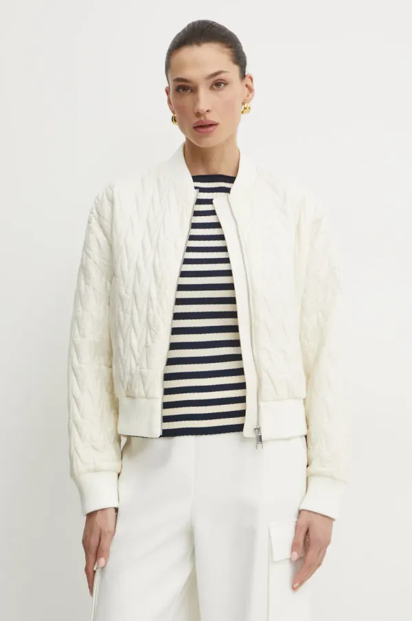 BOSS Orange Bomber jakna BOSS Orange za žene, boja: bež, za prijelazno razdoblje, 50531026