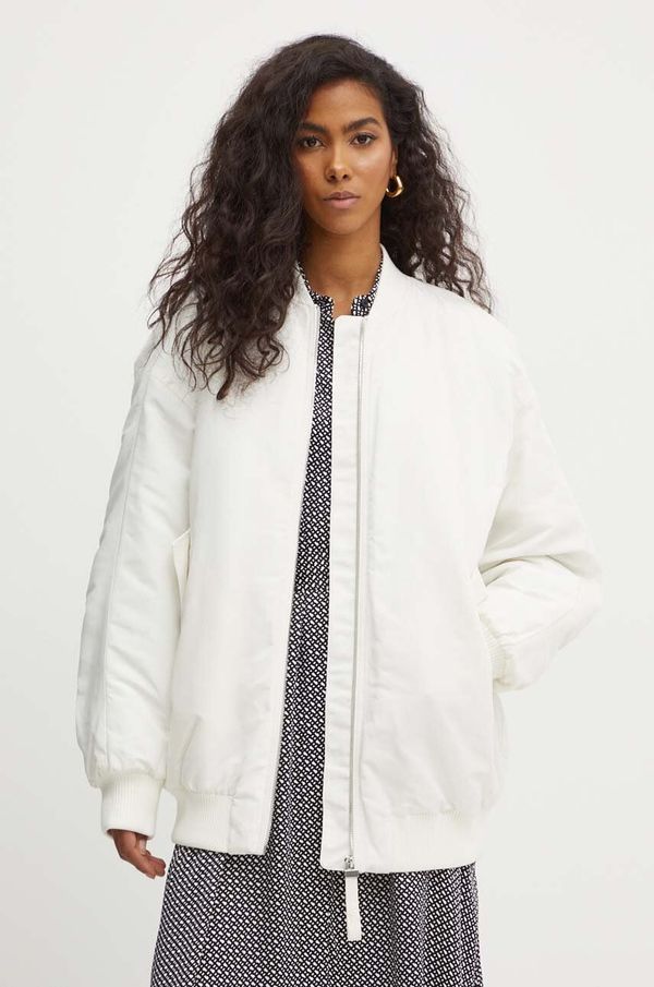Boss Orange Bomber jakna Boss Orange za žene, boja: bijela, za prijelazno razdoblje, oversize, 50518470