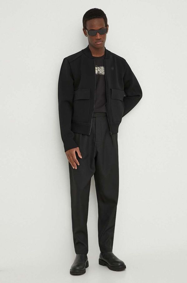 G-Star Raw Bomber jakna G-Star Raw za muškarce, boja: crna, za prijelazno razdoblje