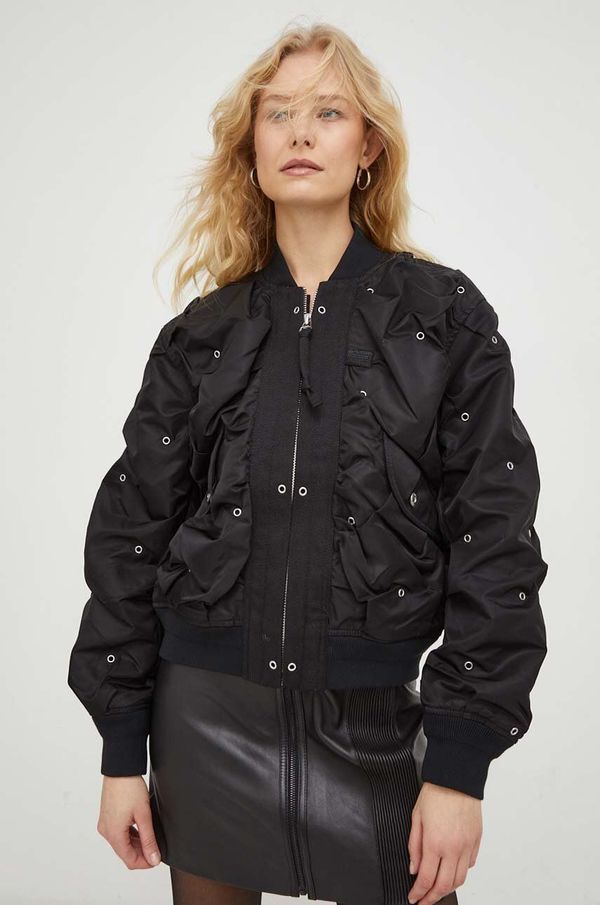 G-Star Raw Bomber jakna G-Star Raw za žene, boja: crna, za prijelazno razdoblje