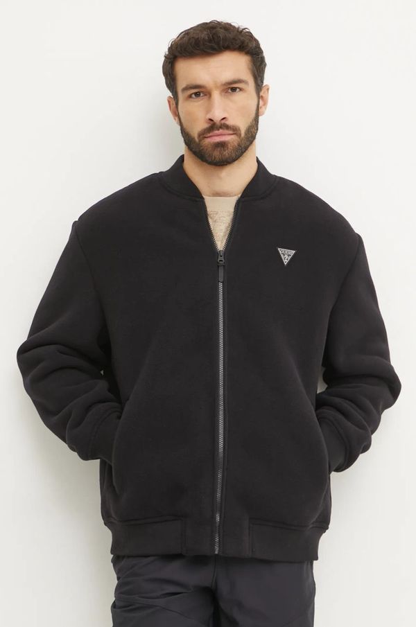 Guess Bomber jakna Guess za muškarce, boja: crna, za prijelazno razdoblje, Z4BL04 KCEB0