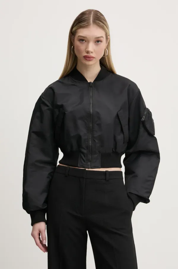 HUGO Blue Bomber jakna Hugo Blue boja: crna, za prijelazno razdoblje, oversize, 50542360