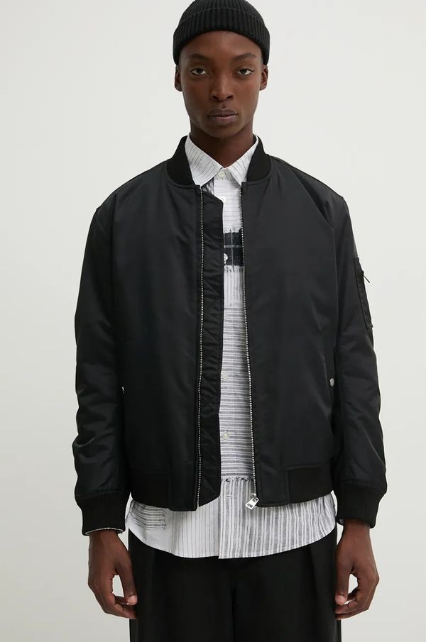 Hugo Bomber jakna HUGO za muškarce, boja: crna, za zimu, 50521456