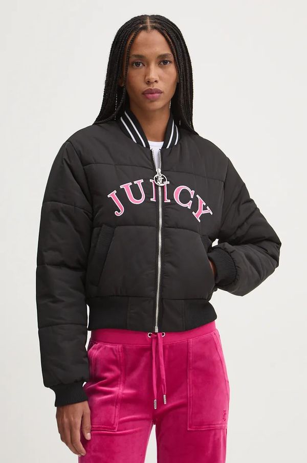 Juicy Couture Bomber jakna Juicy Couture KELSEY PUFFER za žene, boja: crna, za prijelazno razdoblje, JCOIJ224557