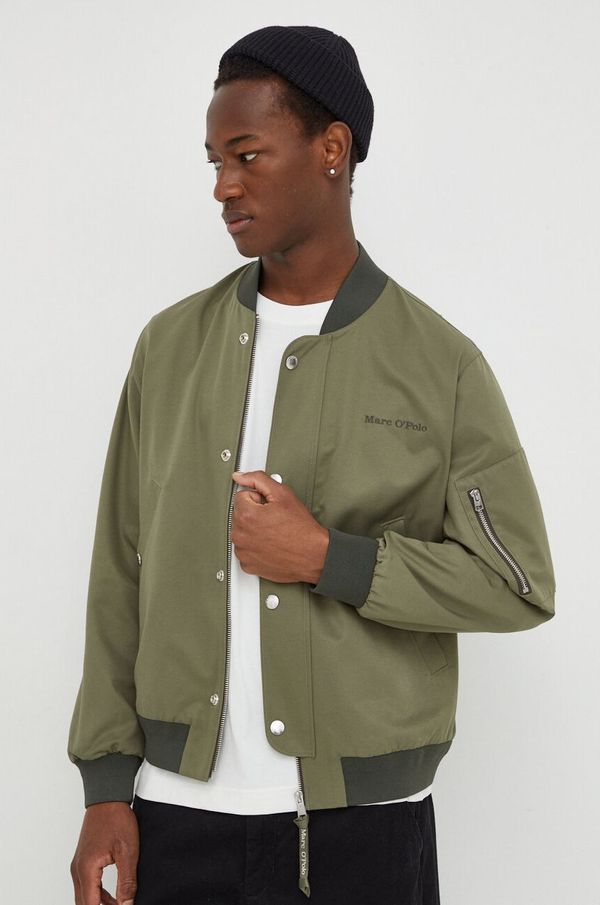 Marc O'Polo Bomber jakna Marc O'Polo za muškarce, boja: zelena, za prijelazno razdoblje