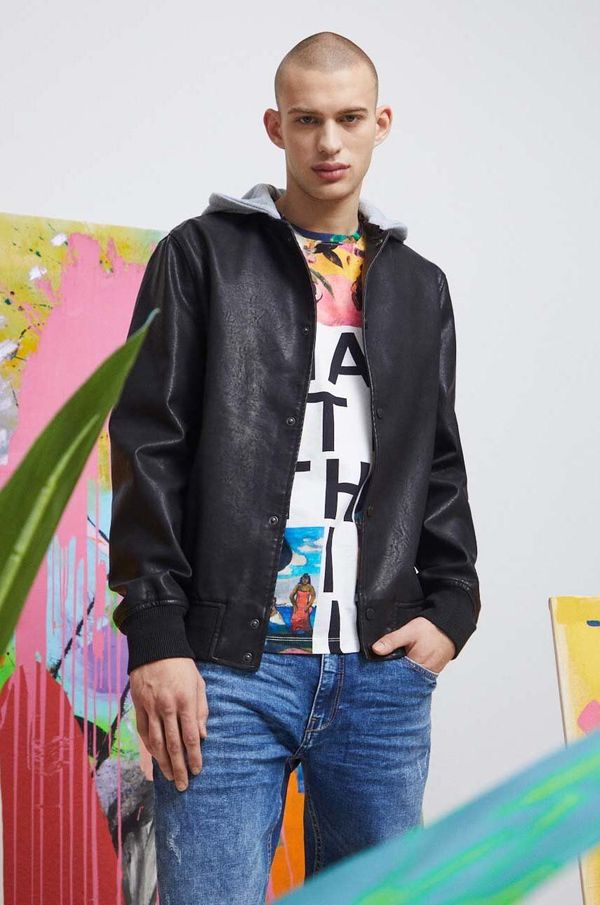 Medicine Bomber jakna Medicine za muškarce, boja: crna, za prijelazno razdoblje