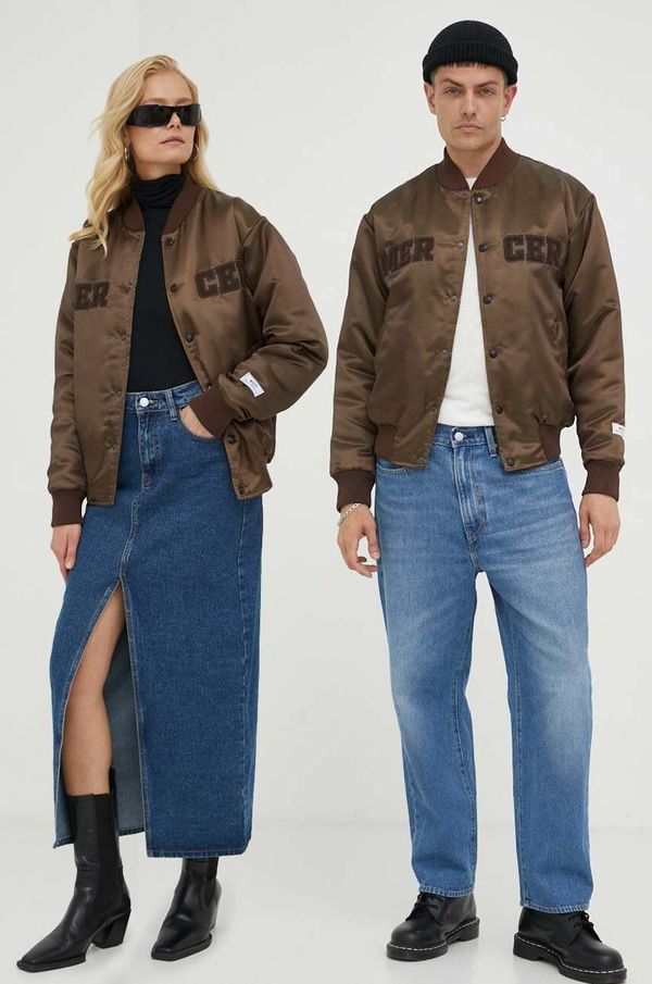 Mercer Amsterdam Bomber jakna Mercer Amsterdam boja: smeđa, za prijelazno razdoblje, oversize